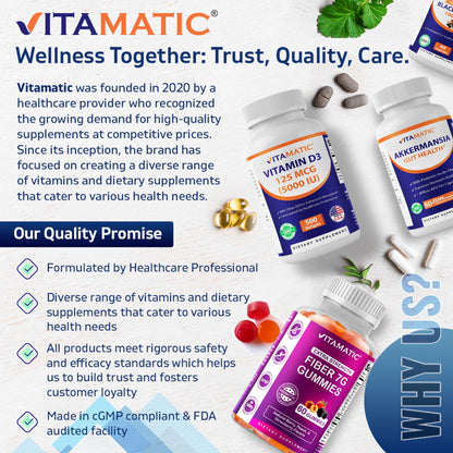 Vitamatic L-Theanine 200mg with Caffeine 100mg – 120 Vegetarian Tablets Nootropic Supplement for Focused Energy & Mental Clarity VitamaticBuy Supplements Australia