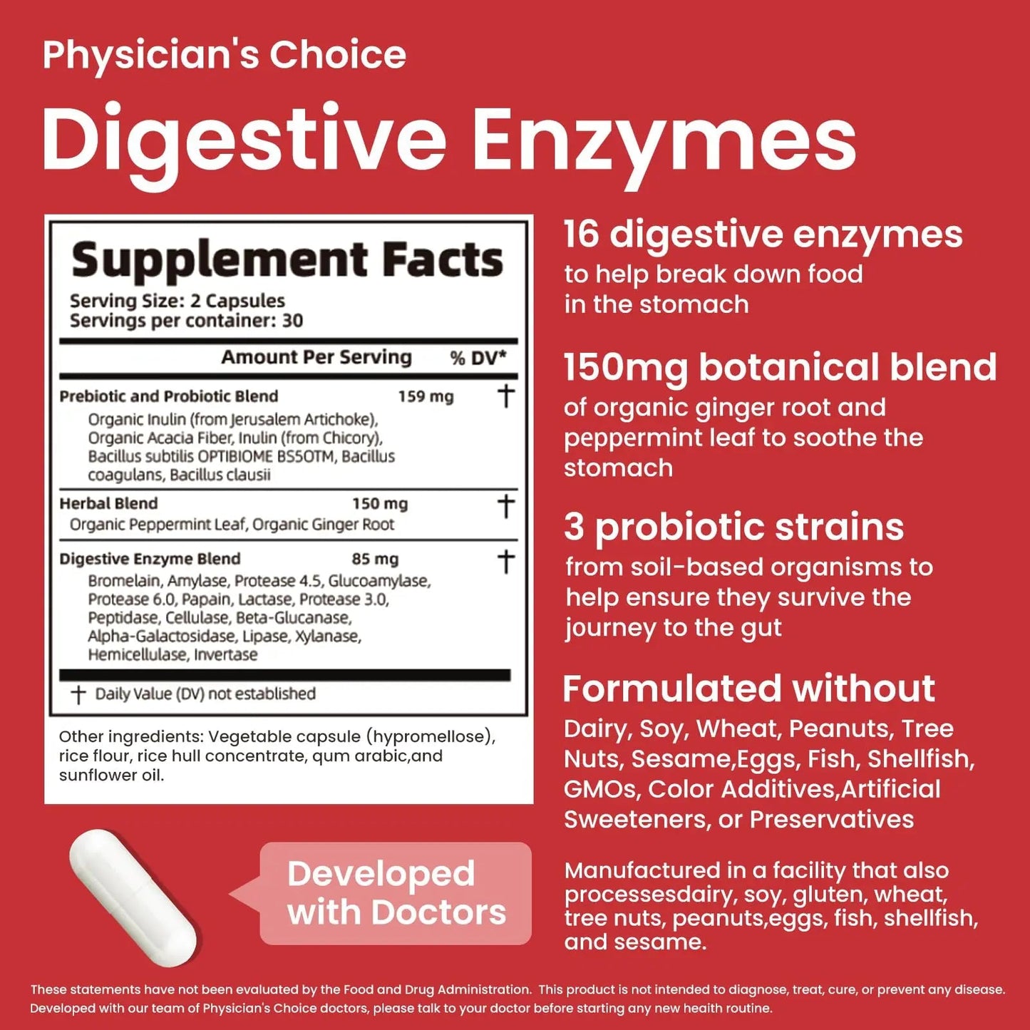 LOUDSAY Digestive Enzymes - Multi Enzymes, Organic Prebiotics & Probiotics for Digestive Health & Gut Health - Meal Time Discomfort Relief & Bloating - Dual Action Approach - 60 CT LOUDSAY buy supplements Au