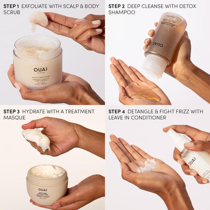 OUAI Detox Shampoo & Thick Hair Conditioner Bundle - Clarifying Shampoo for Build Up, Dirt, Oil, Product and Hard Water & Moisturizing Conditioner for Thick Hair (2 Count) OUAIBuy Supplements Australia