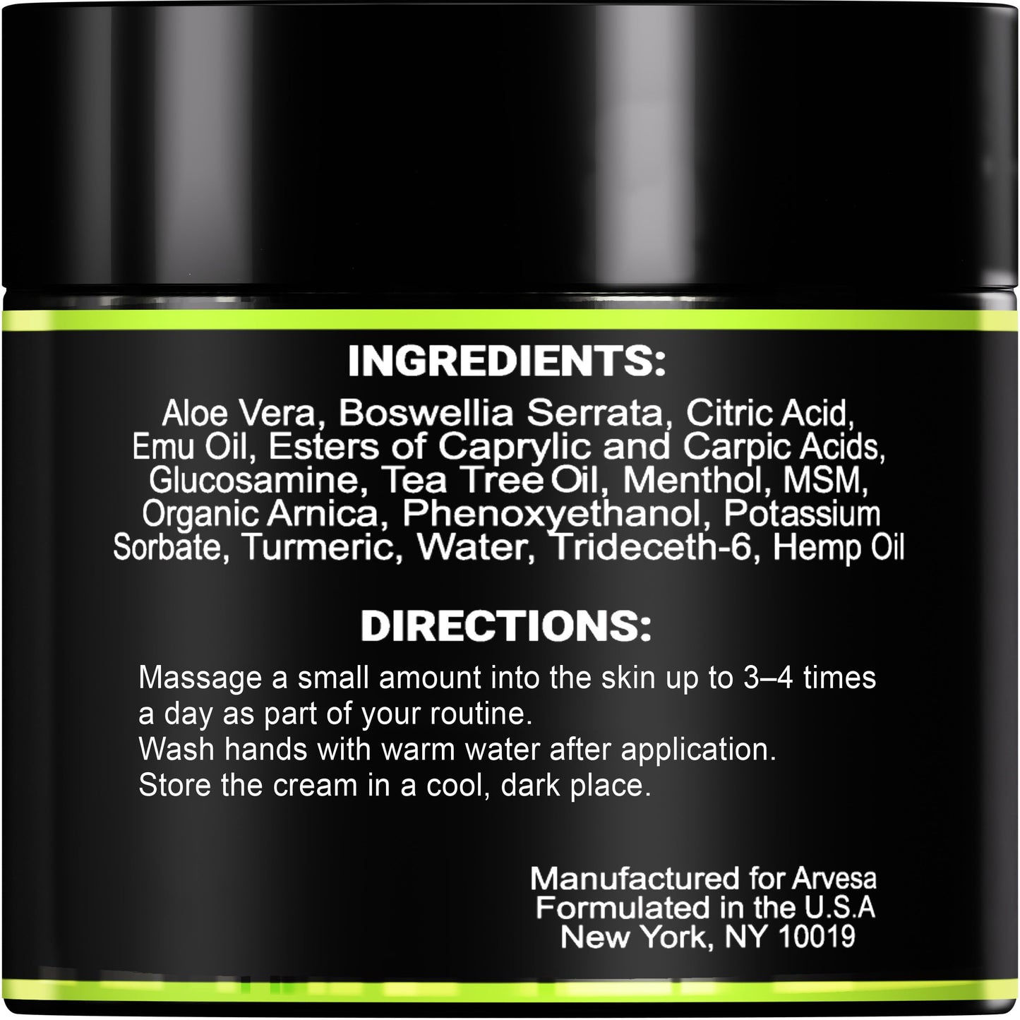 Natural Hemp Cream - Maximum Strength Gel - Hemp Cream with Arnica, MSM, Glucosamine, Menthol, Aloe, Turmeric, Boswellia - Fast Absorption, Non-Greasy, Lightweight - Advanced Formula - 4 oz ArvesaBuy Supplements Australia
