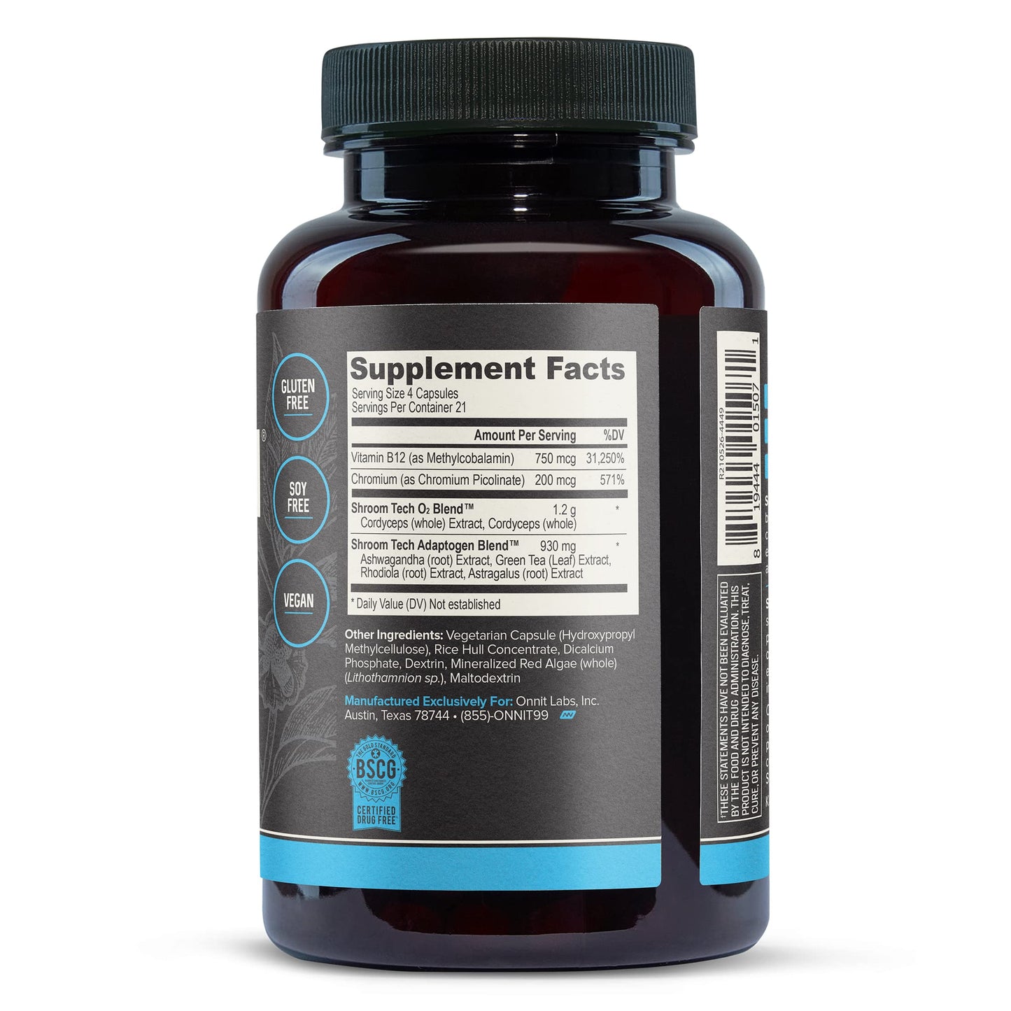 Onnit Shroom TECH Sport (84ct) | All Natural Pre-Workout Supplement with Ashwagandha ONNITBuy Supplements Australia