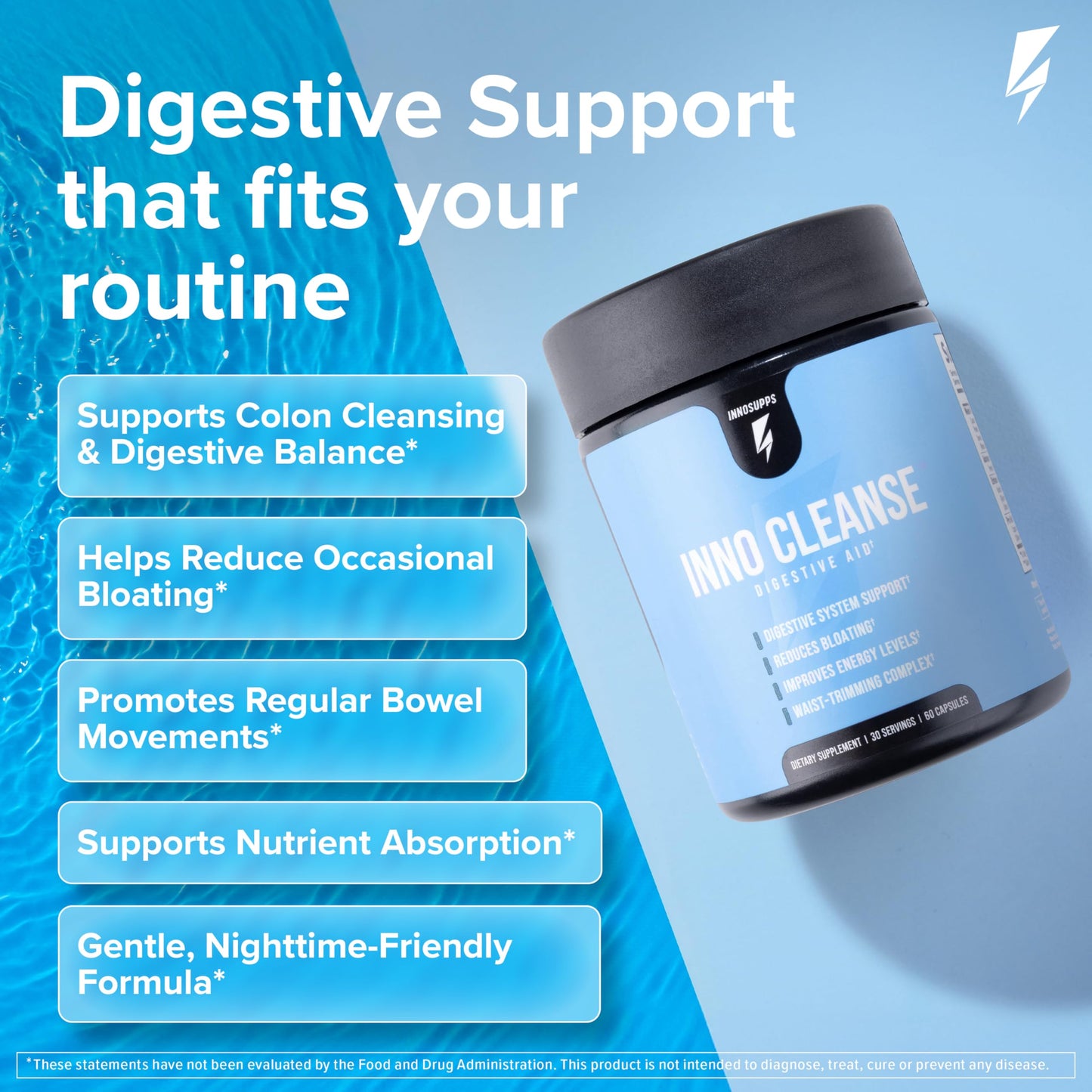 InnoSupps Inno Cleanse 14 Day Colon & Detox Flush, Waist Trimming Complex, Gut Cleanse, Digestive System Support, Stool Softener & Reduced Bloating