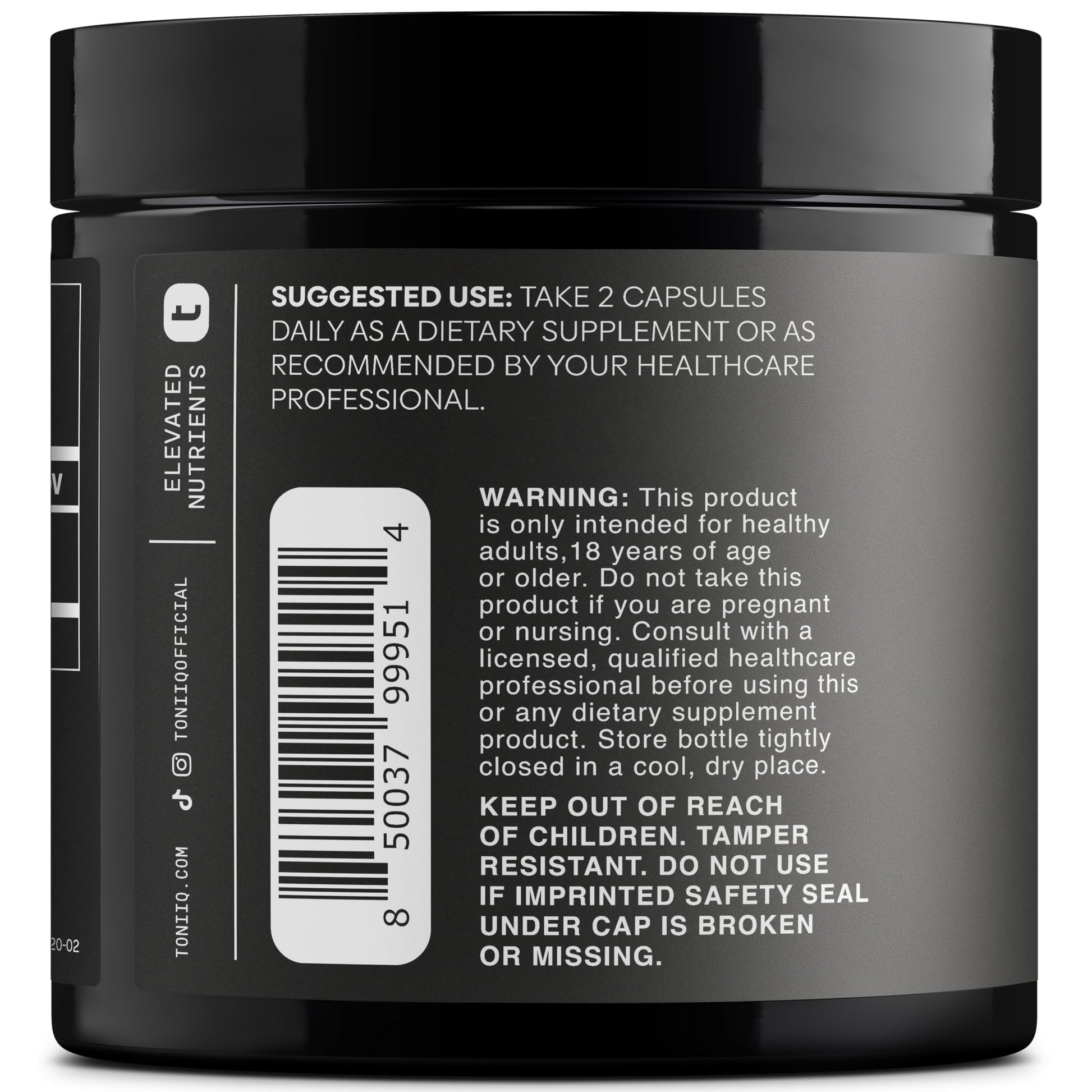 Toniiq Fadogia Agrestis - Ultra High Potency 30:1 Extract - 1200mg Per Serving - Highly Concentrated - Third-Party Lab Tested - 120 Capsules Toniiq buy supplements Au