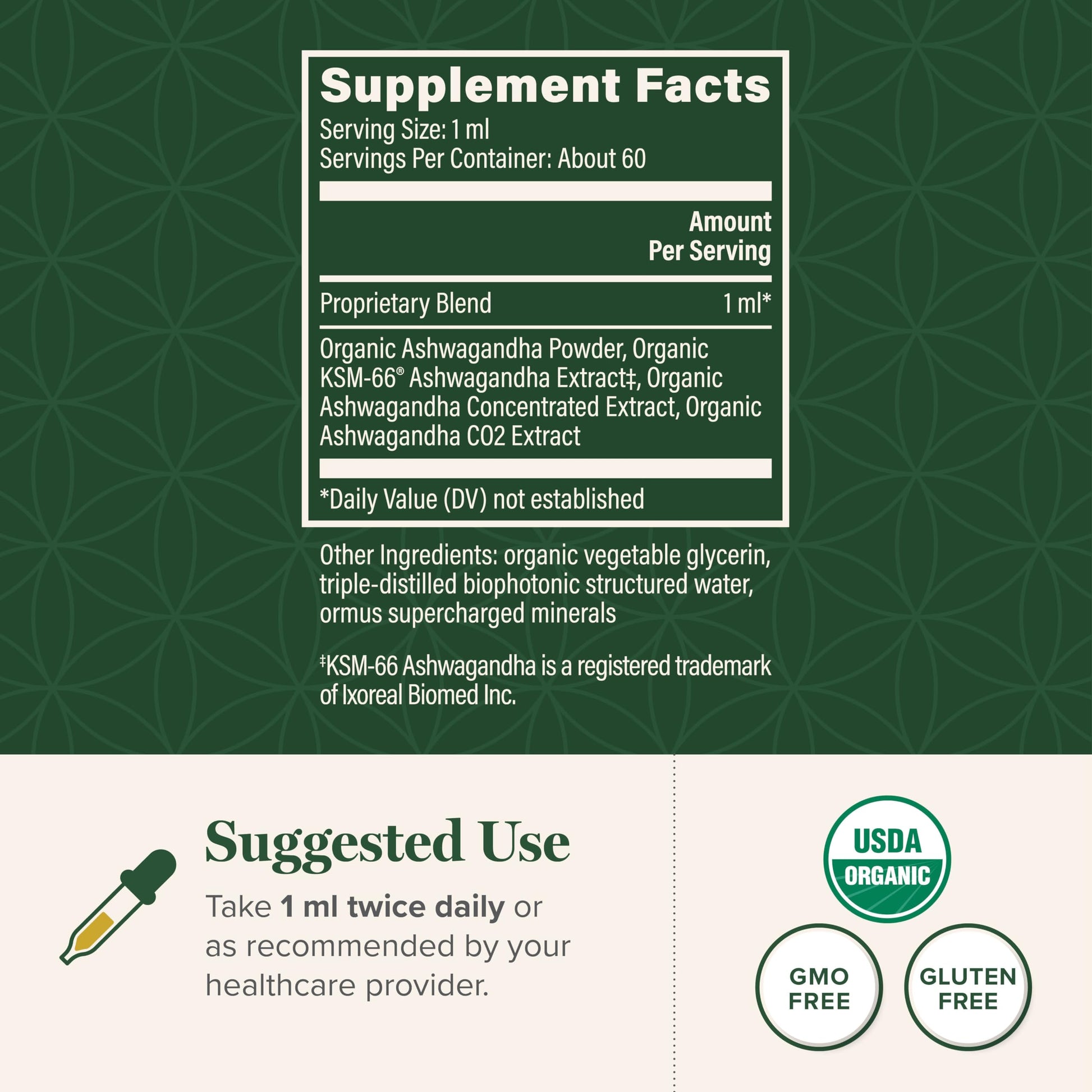 Global Healing Center - Organic Ashwagandha Supplements Drops - KSM-66 Ashwagandha Extra Strength for Men & Women, Helps Promote Relief from Stress, Mood Support, Organic (2 Fl Oz) Global Healing CenterBuy Supplements Australia