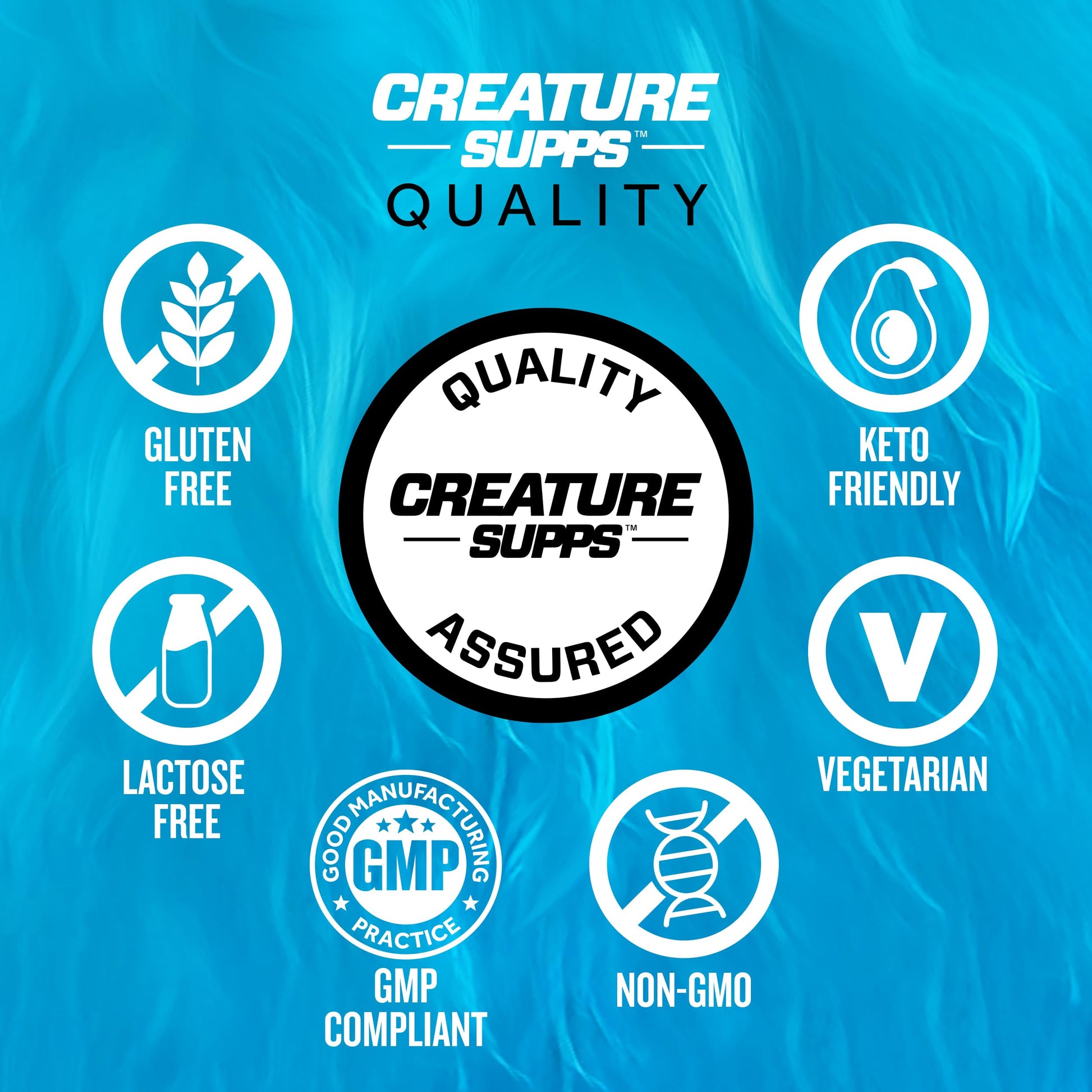 CREATURE® Creatine Complex - Creatine Monohydrate Capsules with 5 Types of Creatine Including Con-Crēt® Creatine HCL, Promotes Muscle, Strength, Endurance, Brain Health, 180 Veggie Caps, 60 Servings CREATUREBuy Supplements Australia