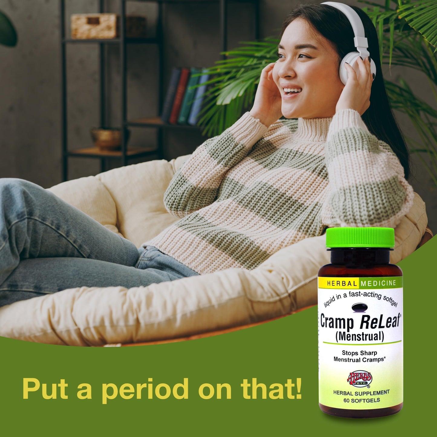 Herbs Etc. Cramp ReLeaf (Menstrual) - Abdominal Muscle Support - Herbal Supplement to Aid Menstrual Health - Period Cramp Support with Black Haw, Cramp Bark and Bethroot - 60 Softgels (60 Servings) Herbs Etc.Buy Supplements Australia