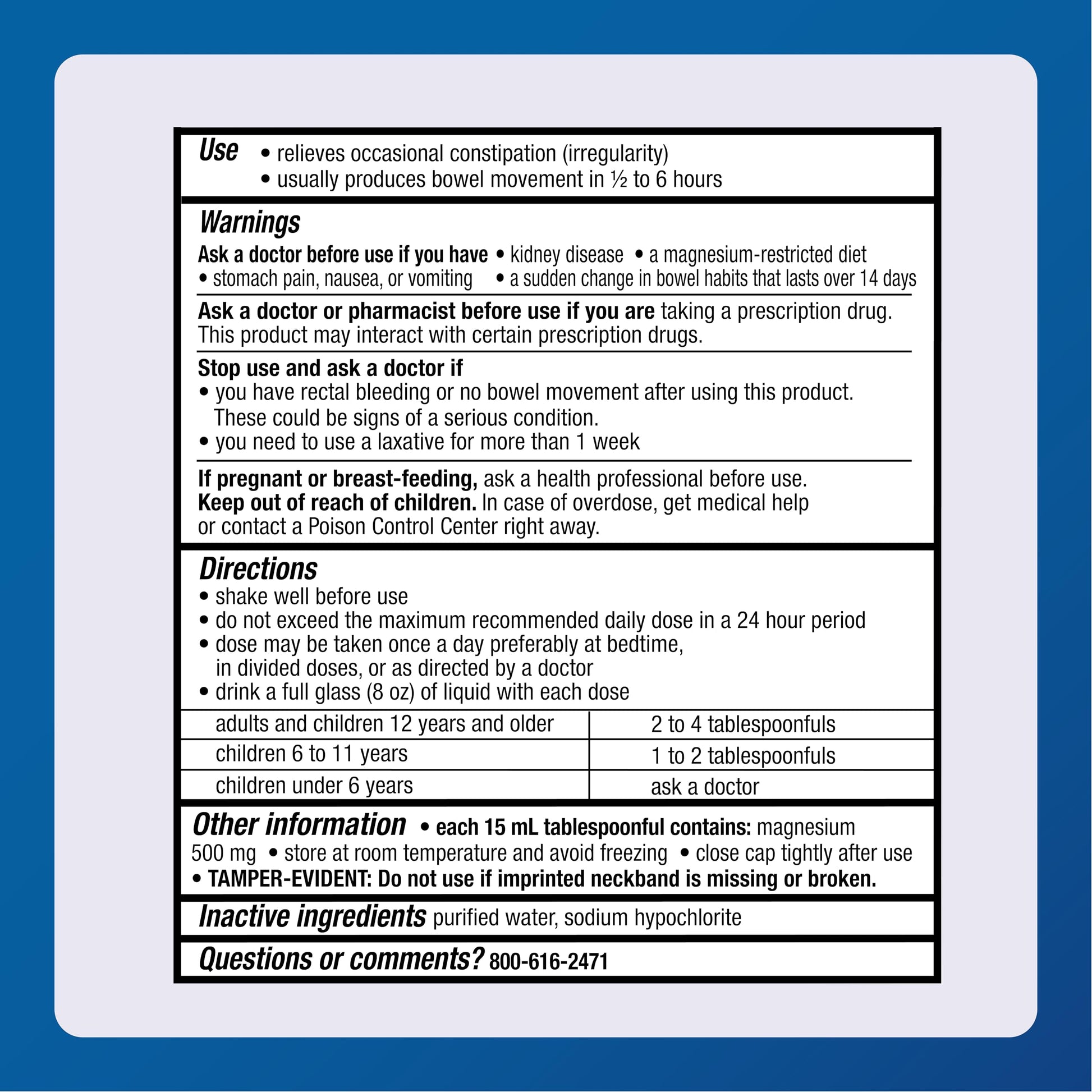 MAJOR Milk of Magnesia Saline Laxative - Original Flavor - Effective Overnight Relief - Stimulant-Free, Sugar-Free - 16 Fl Oz MAJORBuy Supplements Australia