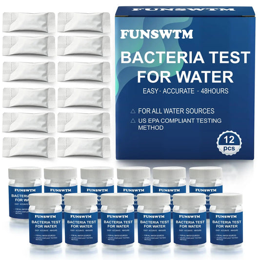 Coliform Bacteria Test Kit: 12-Pack Easy at-Home Well, Tap, Pool, Spring, Pond, Lake Drinking Water Quality Test FUNSWTMBuy Supplements Australia