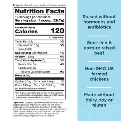 Ancient Nutrition Bone Broth Protein Powder, Chicken Soup, Grass-Fed Chicken Ancient NutritionBuy Supplements Australia
