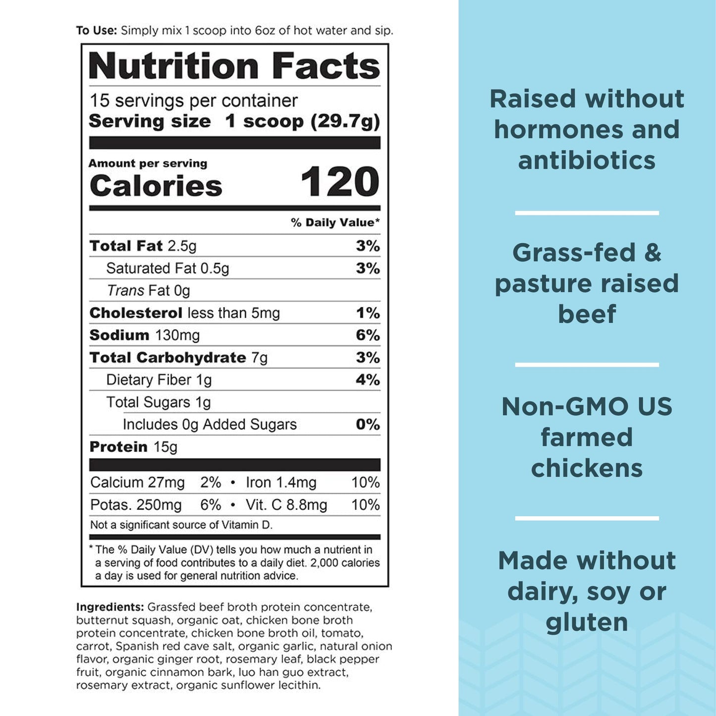 Ancient Nutrition Bone Broth Protein Powder, Butternut Squash, Grass-Fed Chicken Ancient NutritionBuy Supplements Australia