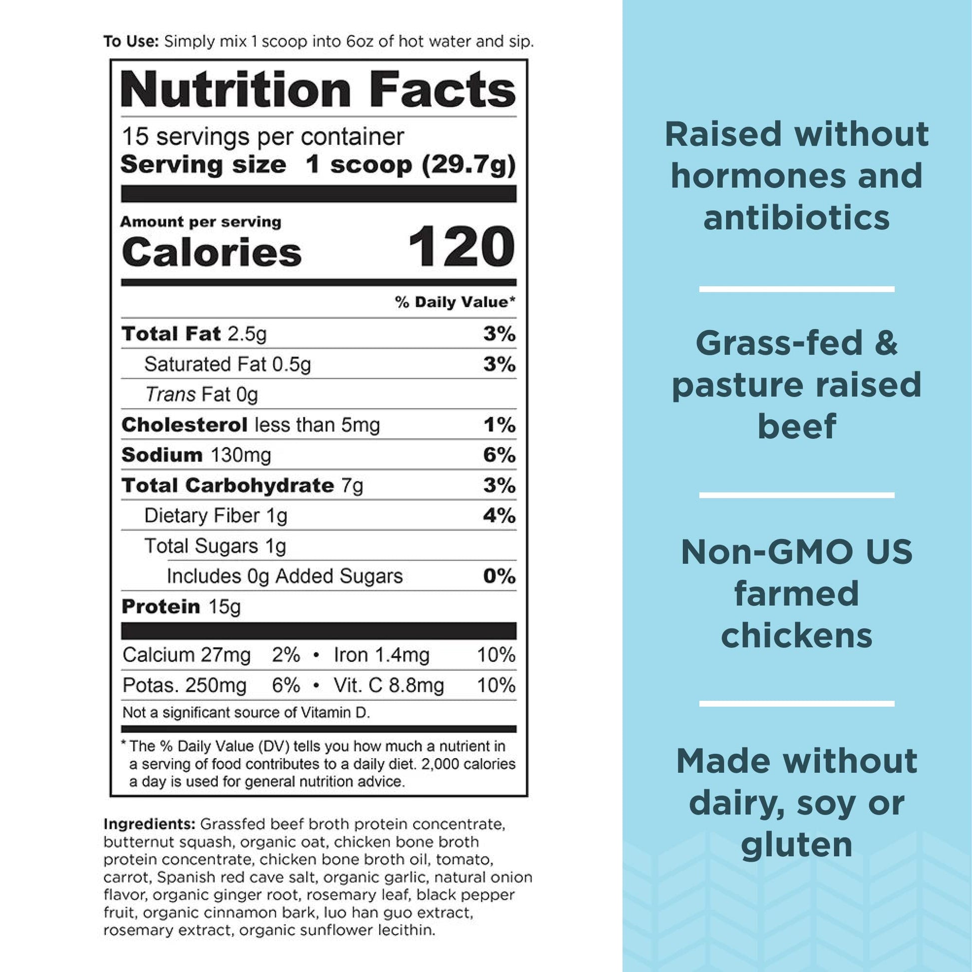 Ancient Nutrition Bone Broth Protein Powder, Butternut Squash, Grass-Fed Chicken Ancient NutritionBuy Supplements Australia