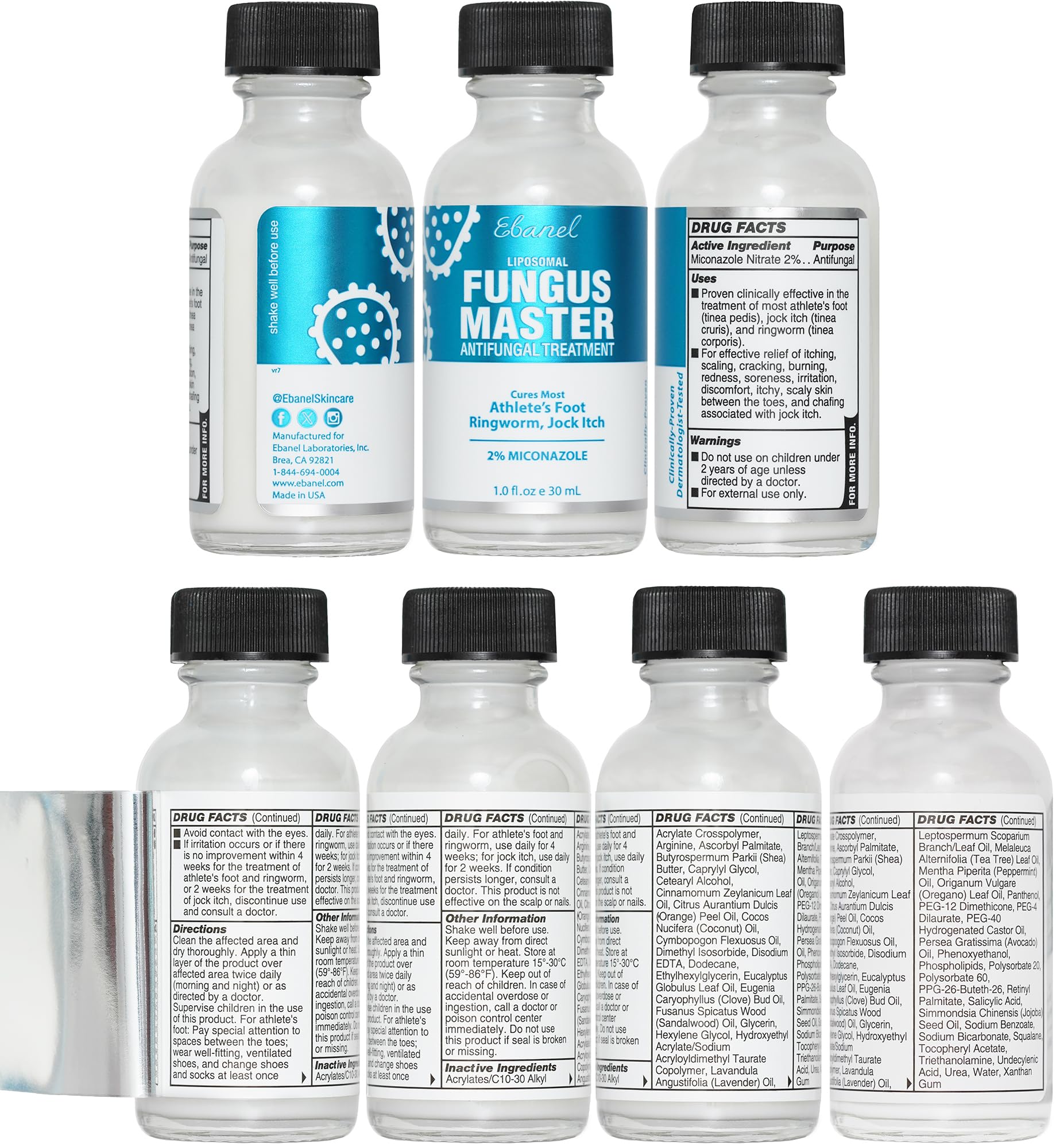 Ebanel Bundle of Fungus Treatment 1 Oz, and Lidocaine Numbing Spray Ebanel buy supplements Au