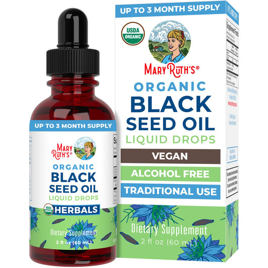 MaryRuth Organics Black Seed Oil Liquid Drops Cold Pressed | 3 Month Supply | USDA Organic Black Cumin Seed Oil | Immune Support | Respiratory Health | Sugar&Gluten Free | Vegan | Non-GMO | 2 Fl Oz MARYRUTH'SBuy Supplements Australia