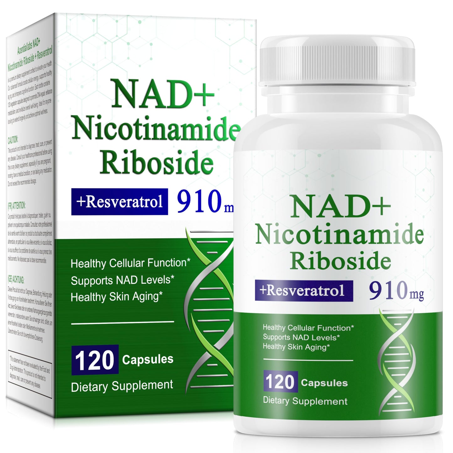 Xaarty NAD Supplement, 910MG Liposomal NAD for Women & Men, Nicotinamide Riboside, Resveratrol, Quercetin, NAD Resveratrol Supplement for Anti-Aging, 120 Capsules XaartyBuy Supplements Australia