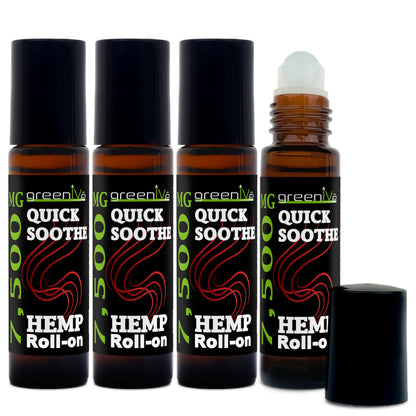 GreenIVe 7,500mg Hemp Roll-On Quick Soothe Therapeutic Essential Oil Blend for Topical Targeting Roll-On (4 Pack) GreenIVeBuy Supplements Australia
