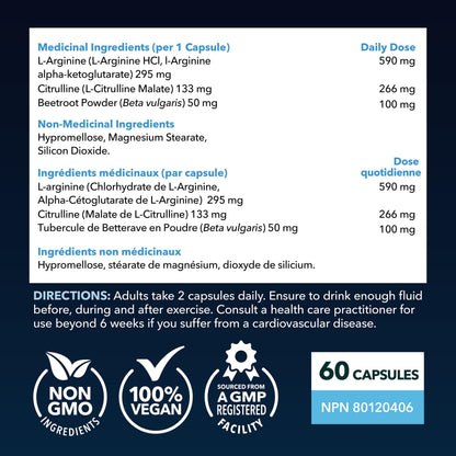 Extra Strength L Arginine - 1200mg Nitric Oxide Supplement for Muscle