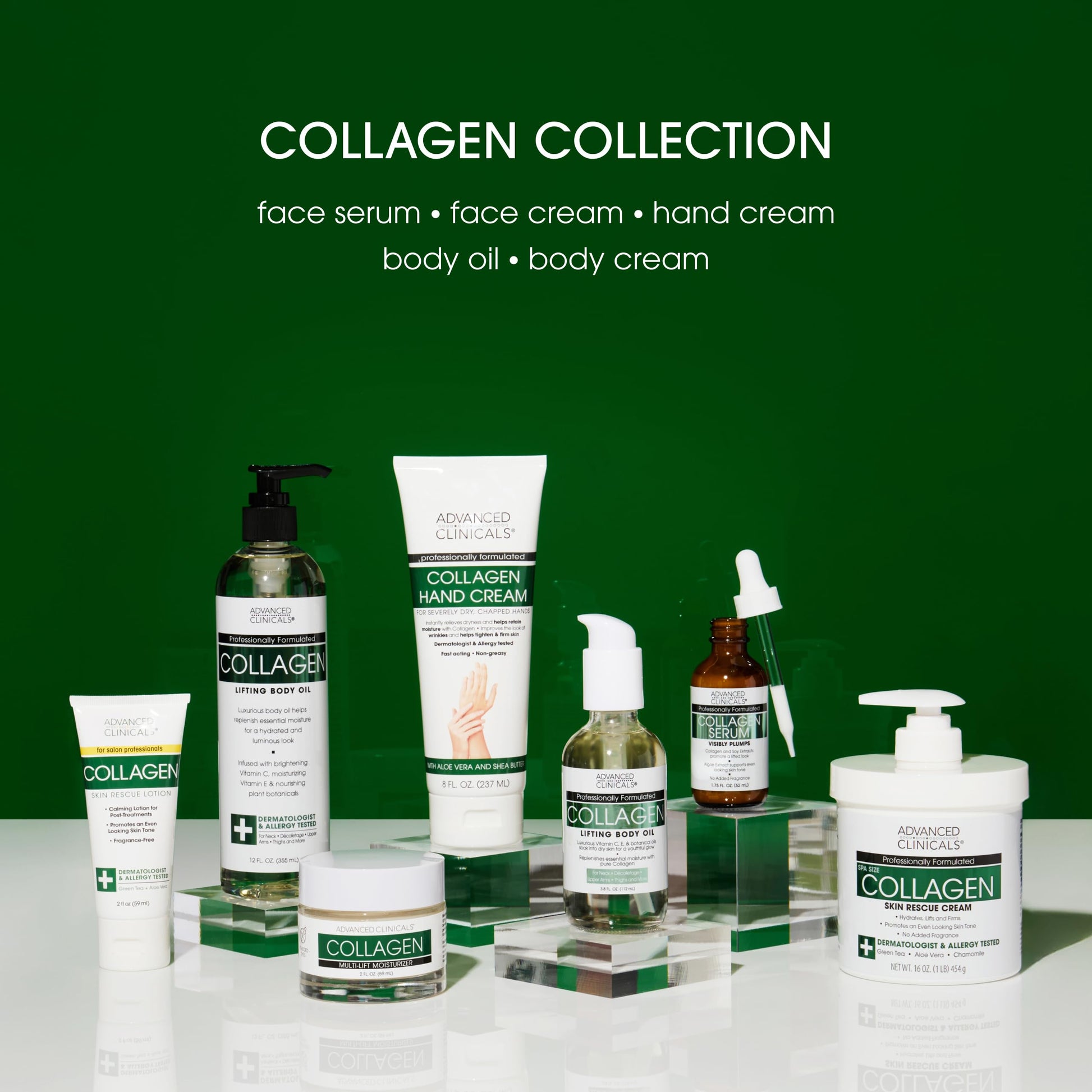 Advanced Clinicals Collagen Cream Body Lotion & Face Moisturizer W/Vitamin E | Skincare Moisturizing Collagen Lotion For Women, Men, Hand, & Neck Improves Look Of Crepey Skin & Uneven Dry Skin, 2pc Advanced Clinicals buy supplements Au