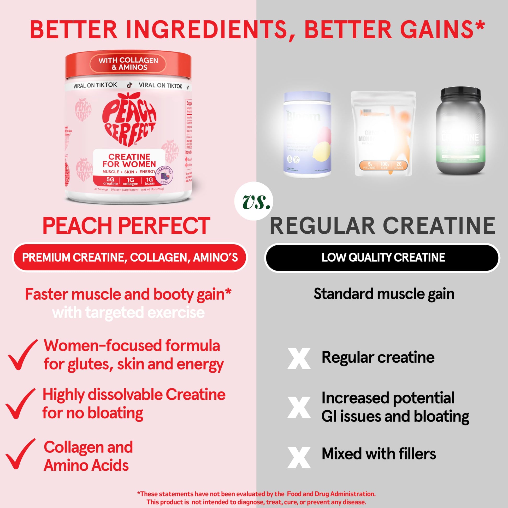 Peach Perfect Creatine Blend for Women – Micronized Creatine Monohydrate with BCAA & Collagen for Glute Strength Support – Strawberry Acai – 30 Servings Peach PerfectBuy Supplements Australia