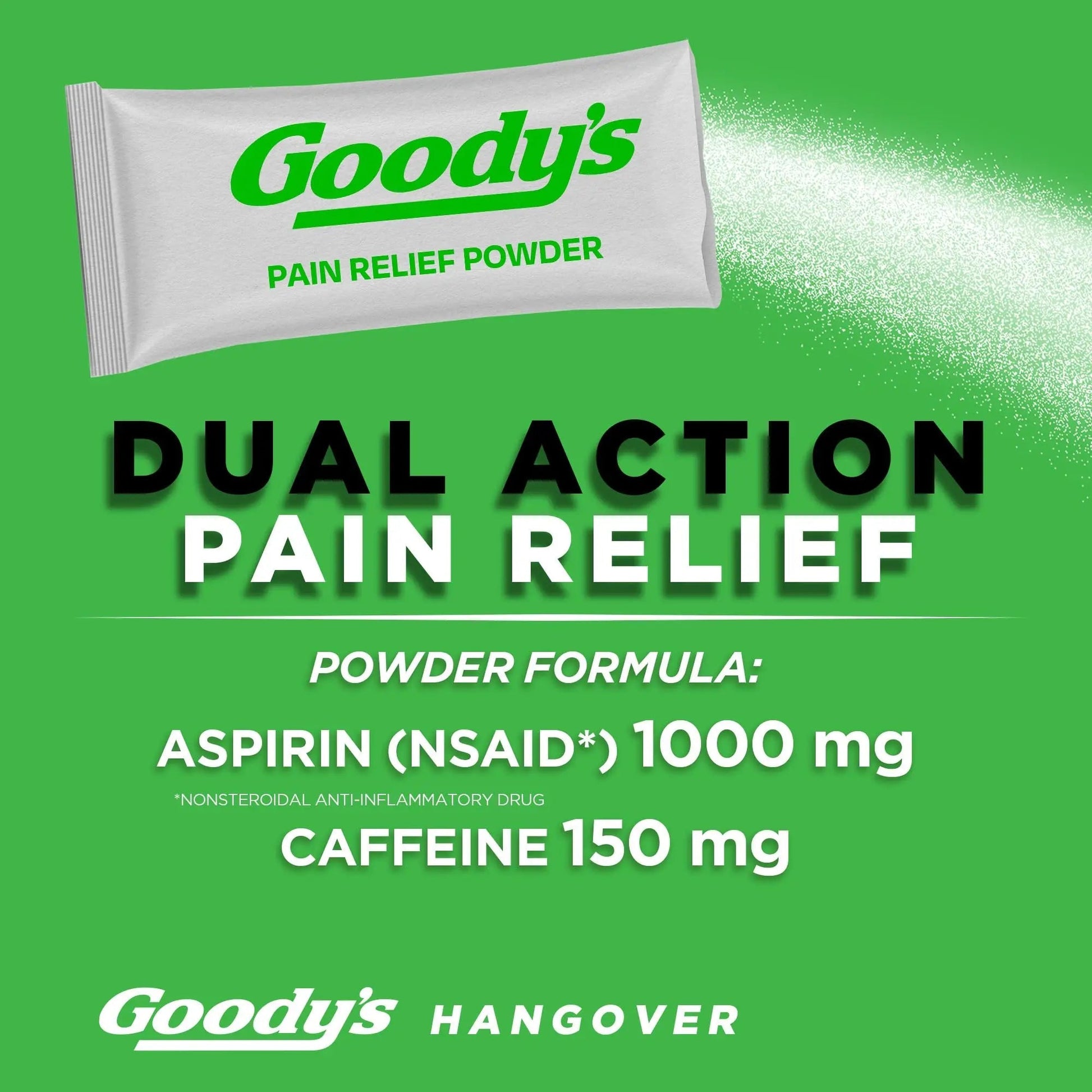 Goody's Hangover Relief Powder, Dual Action Fast Headache Pain Relief with Aspirin and Caffeine, Berry Citrus Flavor, 4 Powder Sticks, 6 Pack Goody'sBuy Supplements Australia