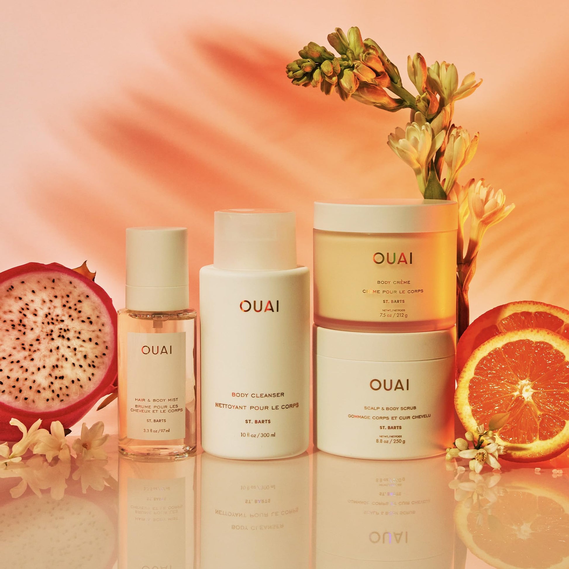 OUAI St. Barts Hair & Body Gift Set - Tropical-Scented Body Care for Women & Men - Includes Full Size Hydrating Body Cream & Deluxe Hair and Body Mist (2 Count) OUAIBuy Supplements Australia