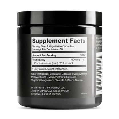 Toniiq Tart Cherry Capsules - Ultra High Potency 52:1 Extract - Highly Concentrated - Third-Party Lab Tested for Purity & Quality - 120 Capsules Toniiq buy supplements Au