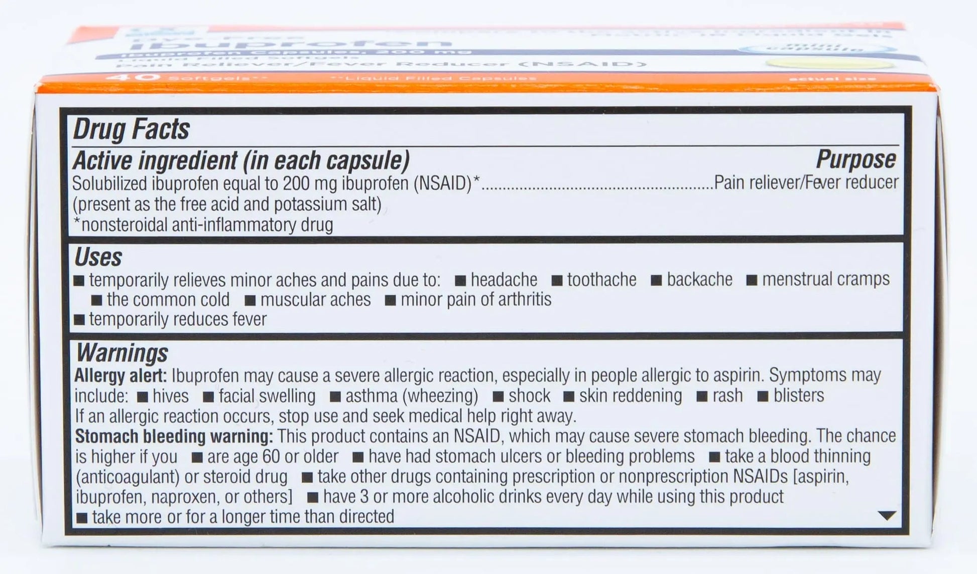 Quality Choice Ibuprofen 200 mg Liquid Gels 40 Count Easy to Swallow Pain Reliever and Fever Reducer for Headache Toothache Backache Menstrual Cramps Muscle Aches Minor and Pain Quality ChoiceBuy Supplements Australia
