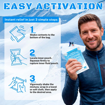 8 Pack Instant Cold Packs (4.3" x 5.9") - Disposable Ice Packs for Injuries | Cold Compress Ice Pack for Pain Relief, Swelling, Inflammation, Sprains, Toothache - Cold Pack for Athletes Aidehelp buy supplements Au