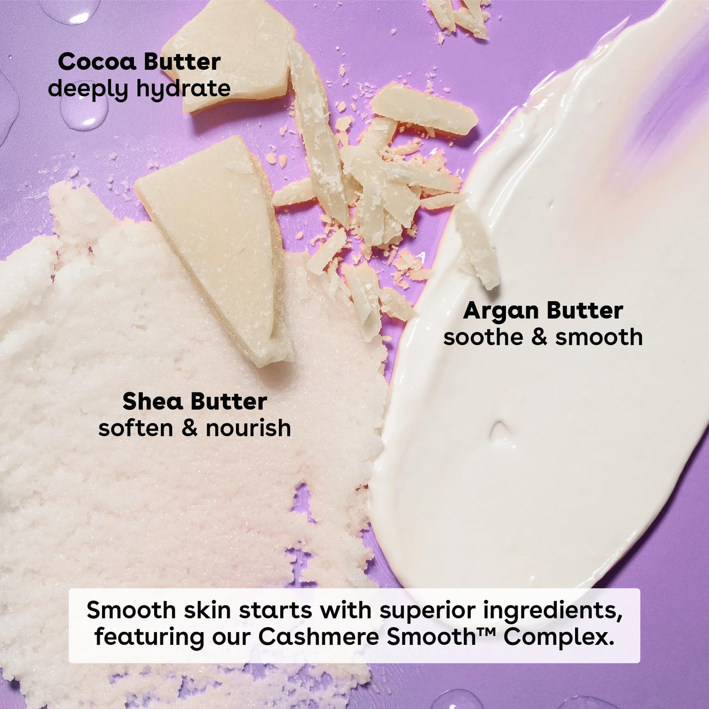 eos Cashmere Whipped Oil Body Butter, Vanilla Cashmere, 72 Hour Weightless Moisture