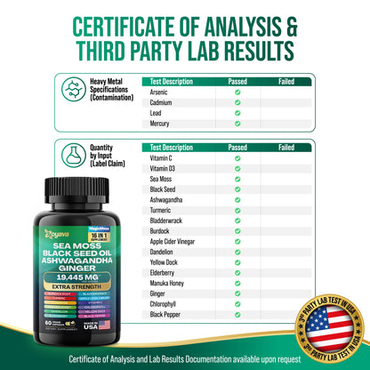 Zoyava Magic Moss Blend Sea Moss 7000mg Ashwagandha 2000mg Black Seed Oil ZoyavaBuy Supplements Australia