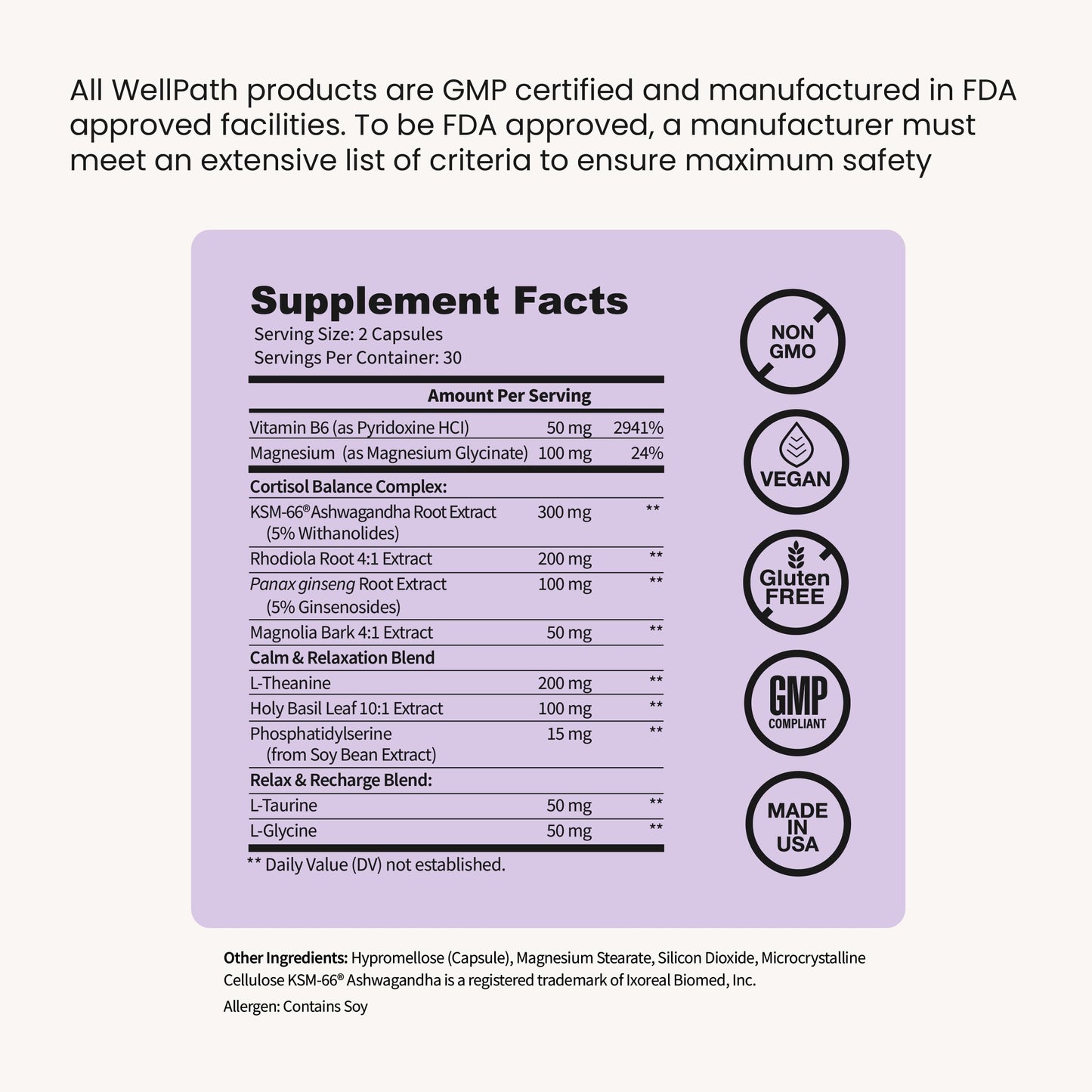 WellPath Soothe Cortisol Manager - Cortisol Supplements for Women with KSM-66® Ashwagandha & L-Theanine - Stress Support, Detox - 11-in-1 Complex, Vegan, Made in USA, Non-GMO, 60 Ct WellPathBuy Supplements Australia