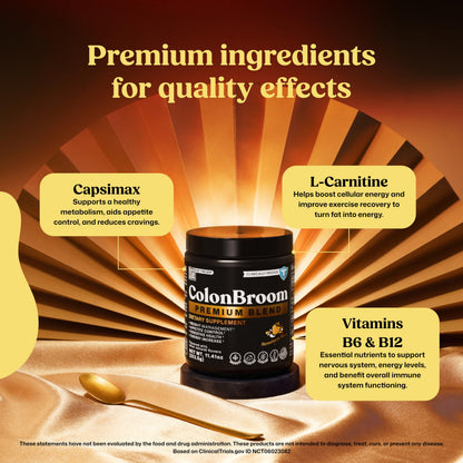 ColonBroom Premium Powder Supplement (Strawberry) - Colon Broom Psyllium Husk Fiber Powder Drink - Gluten Free, Non-GMO Colon Cleanse for Bloating Relief & Gut Health, 50 Servings ColonBroomBuy Supplements Australia