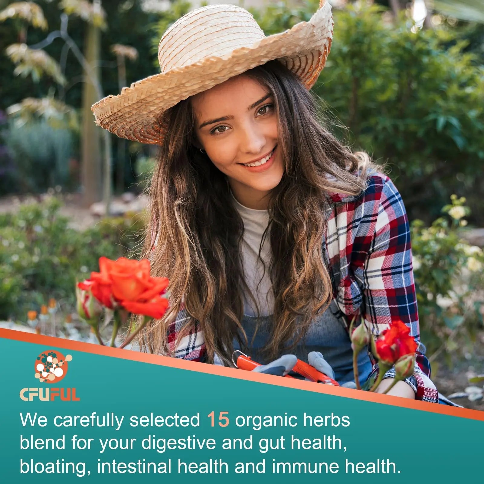 Probiotics for Women & Men - 300 Billion CFU, 24 Strains Probiotic + 15 Organic Herbs Prebiotics Blend, for Overall Digestive Gut Health, Immune, Constipation & Bloating, Shelf Stable - 4 Month Supply CfufulBuy Supplements Australia