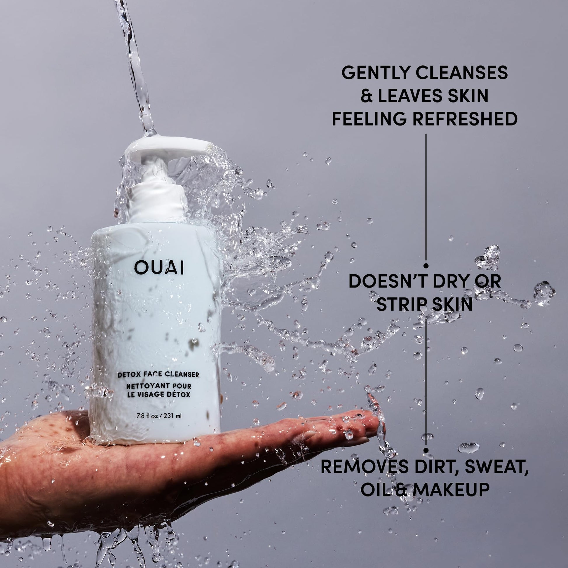 OUAI Detox Shower Routine Bundle - Gentle Detox Face Cleanser (7.8 Oz) and Clarifying Shampoo with Apple Cider Vinegar (10 Oz) - Removes Dirt, Oil, Product, Makeup, and Sunscreen - 2-Piece Bundle OUAIBuy Supplements Australia