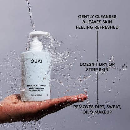 OUAI Detox Shower Routine Bundle - Gentle Detox Face Cleanser (7.8 Oz) and Clarifying Shampoo with Apple Cider Vinegar (10 Oz) - Removes Dirt, Oil, Product, Makeup, and Sunscreen - 2-Piece Bundle OUAIBuy Supplements Australia