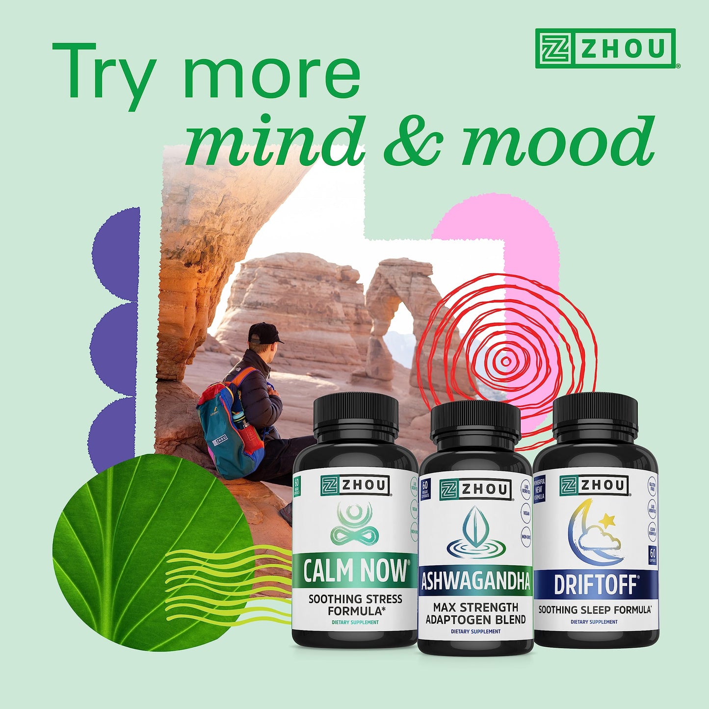 Zhou Neuro-Peak - Brain Supplements for Memory and Focus, Nootropic for Men & Women, Brain Support Pill for Adults, Brain Vitamins - 30 Veggie Capsules (Pack of 1) ZHOUBuy Supplements Australia
