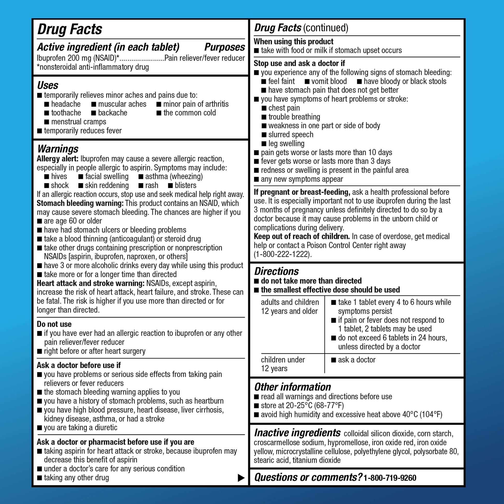 Amazon Basic Care Ibuprofen Tablets, 200 mg, Pain Reliever and Fever Reducer, For Headache, Muscular Aches, Arthritis, Backache, Menstrual Pain, 100 Count (Pack of 1) Amazon Basic Care buy supplements Au