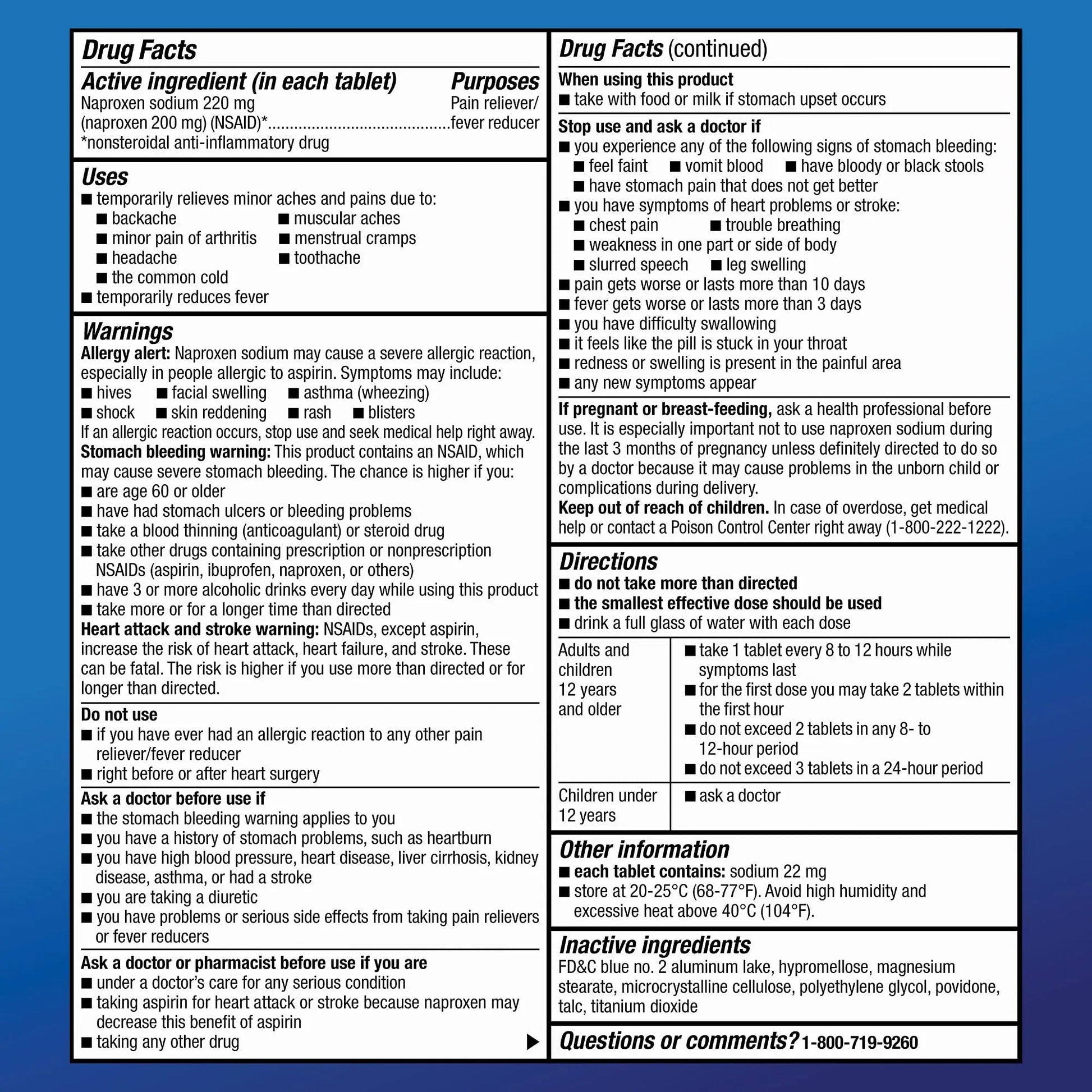 Amazon Basic Care Back and Muscle Pain, 220 mg Naproxen Sodium Tablets, 12-Hour Pain Relief, Headache, Arthritis, Menstrual Cramps, Fever Reducer, 90 Count Amazon Basic CareBuy Supplements Australia