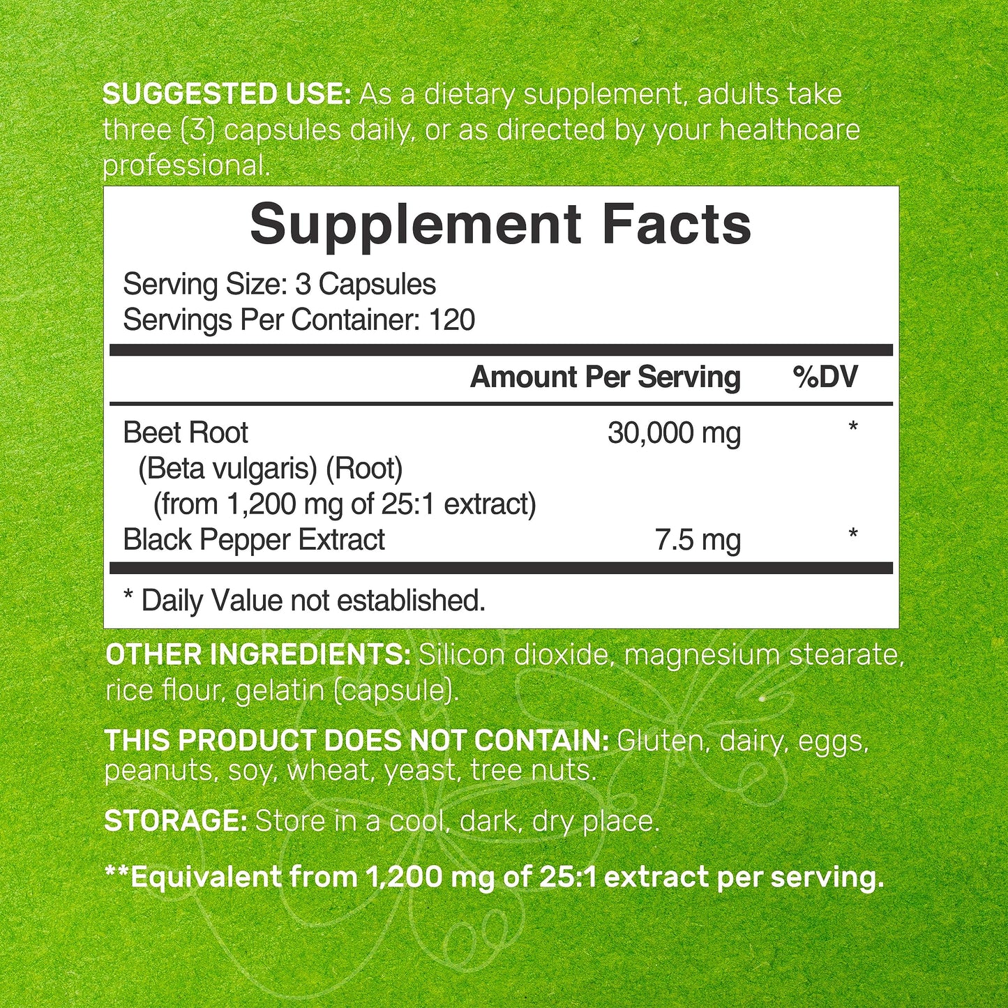 Two Pack Beet Root Capsules 30000mg Per Serving, 720 Counts | with Black Pepper Extract – Enhanced Absorption, Pure Beet Root Powder Source – Nitric Oxide Supplements