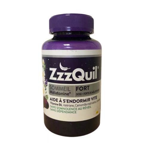 ZzzQuil Sommeil Fort 60 gummies 1.7mg melatonin and herbs