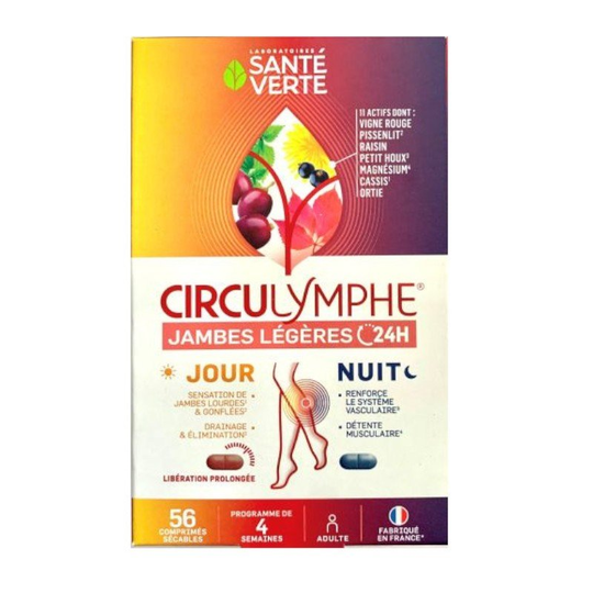 Circulymphe day/night 56 tablets - SANTE VERTE - Heavy legs treatment