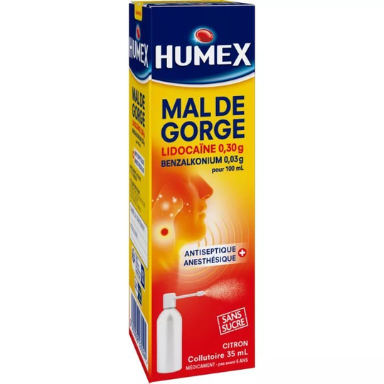 Humex: Sore Throat – Sugar-Free Mouth Spray (Lemon Flavour) – 35ml