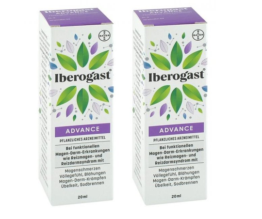 2x Iberogast Advance 20ml Oral Liquid IBS For Common Gastrointestinal Complaints
