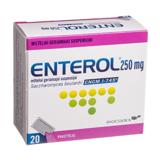Enterol 250 - 20 sachets - Diarrhoea Acute Infections Treatment PROBIOTIC Made In EU