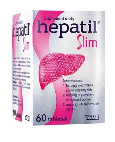 Hepatil Slim 60 tabs / Healthy digestive system / Weight control / Healthy liver