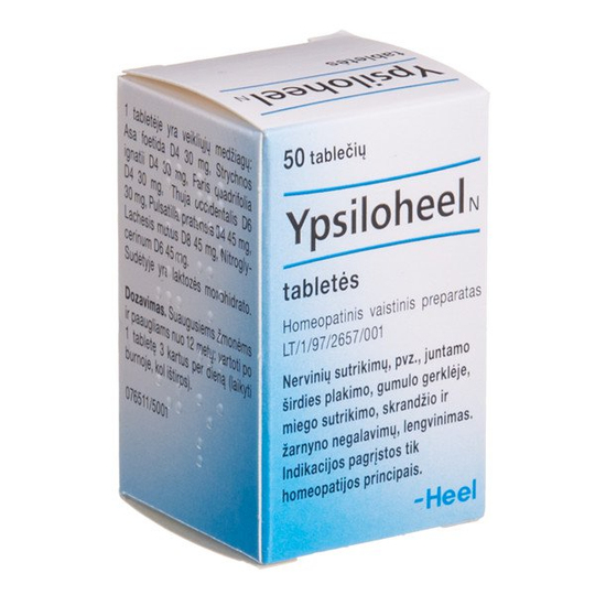 2 x 50 Ypsiloheel N Homeopathic Tablets, 100 Tabs, nervous disorders, sleeping issues