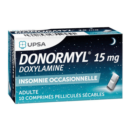 Donormyl Tablets UPSA, 10 Tabs - Insomnia Treatment