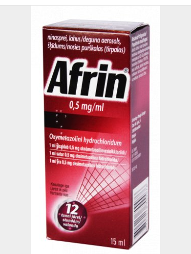 Afrin Original 12 Hour Nasal Decongestant Pump Mist, 15 ml.