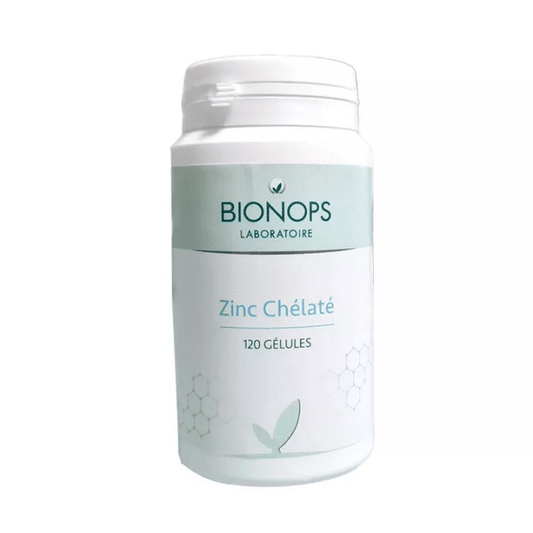 Bionops Zincnat Zinc Chelaté 120 capsules - Maple Wellness Supplements