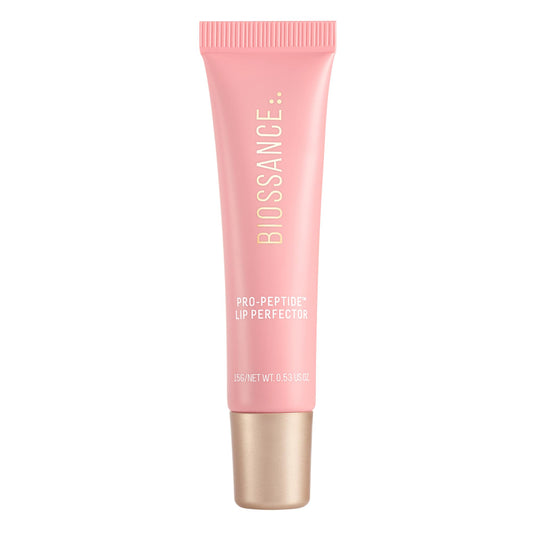 Biossance Pro-Peptide Lip Perfector – Triple-Treat Vegan Lip Balm – Deeply Hydrating with Pro-Peptides & Hyaluronic Acid – Enhances Natural Lip Color – Silky, Glossy Finish in Blush Quartz, Pink - Maple Wellness Supplements